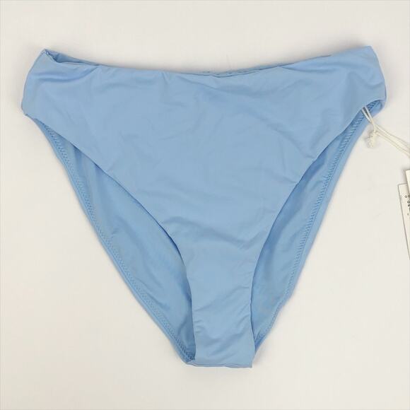 Good American Matte Good Waist Bikini Bottom Sz 2 Medium Sky Blue NWT - Picture 1 of 10